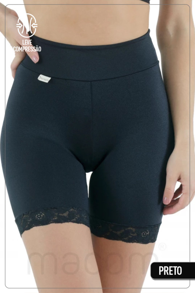 Shortinho modelador em Lycra - 2027Y PRETO