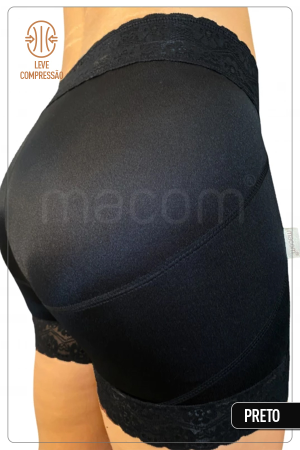 Calcinha de Lycra com renda - 2048 PRETO